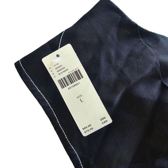 Anthropologie womens Sz L black crop top new - Picture 6 of 8